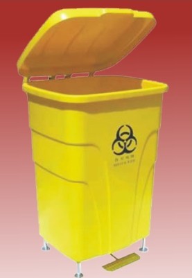 70升黄色医疗脚踏式垃圾桶（铁踏板）